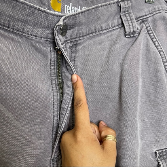 Carhartt Men’s Relaxed Fit Gray Cargo Shorts Sz 38 - Picture 8 of 8